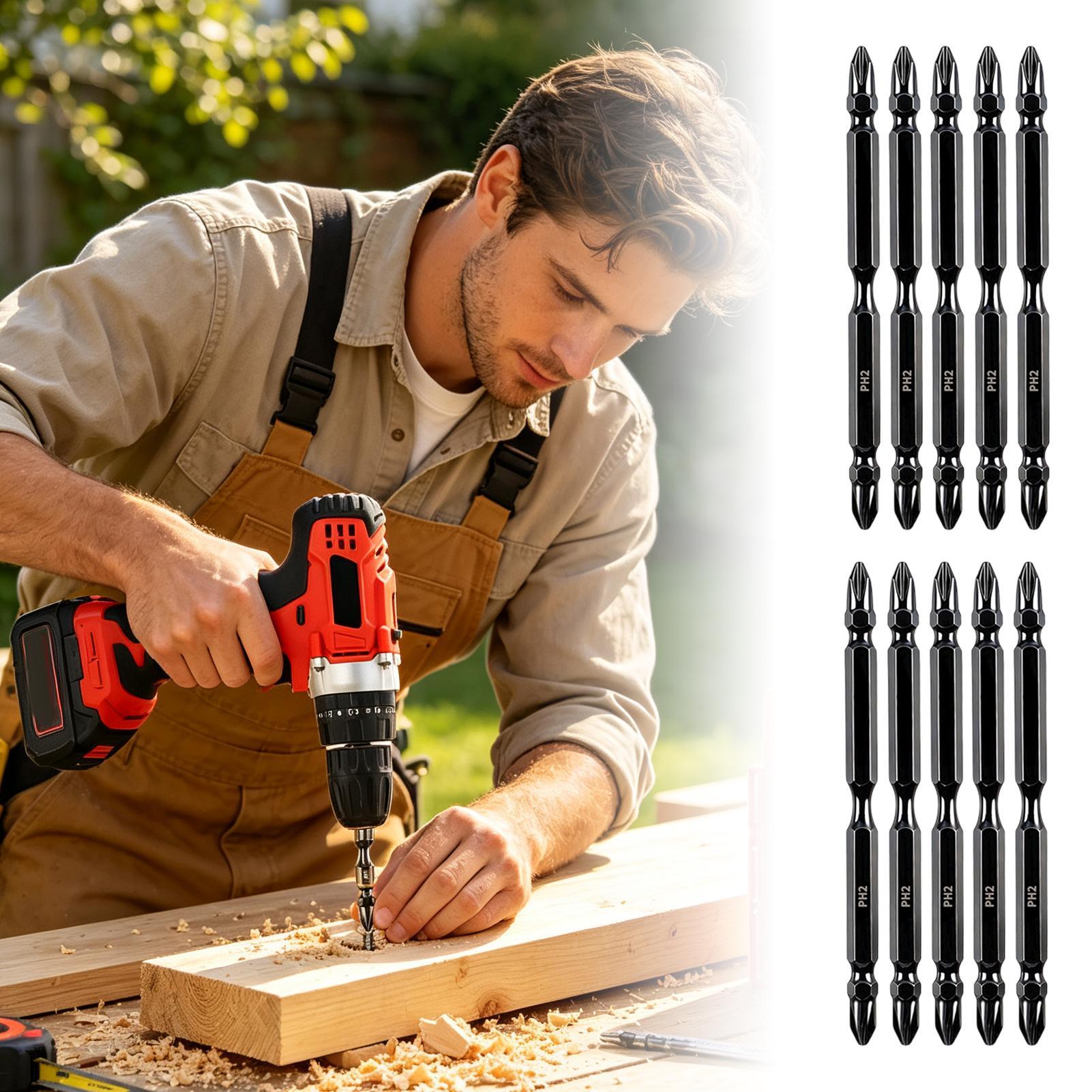 End Mill Set - مجموعة رؤوس مغناطيسية مزدوجة الأطراف للحفر،