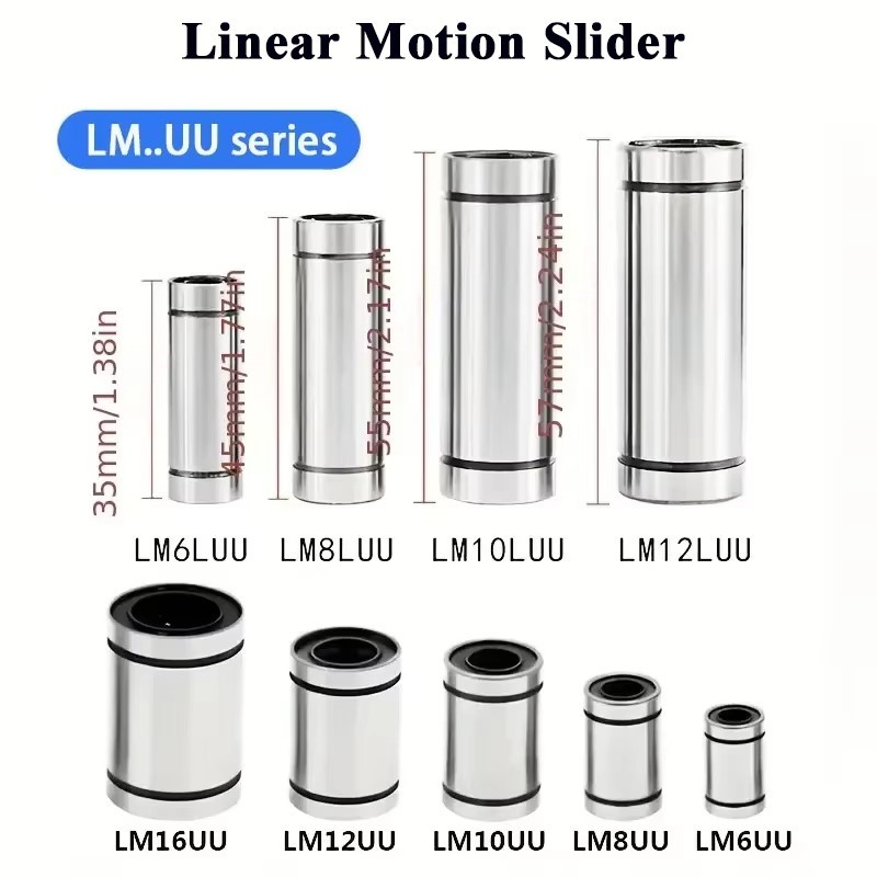 Lm8Uu Bearing - 4/10 قطع LM3UU LM4UU LM5UU LM6UU