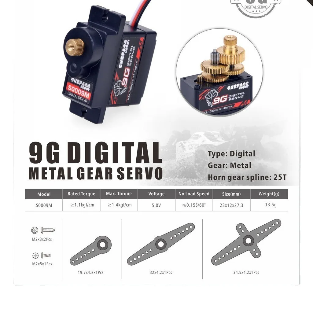 RC الرقمية مايكرو سيرفو 2g 3.7 - مراجعة Servo 9G وسعره
