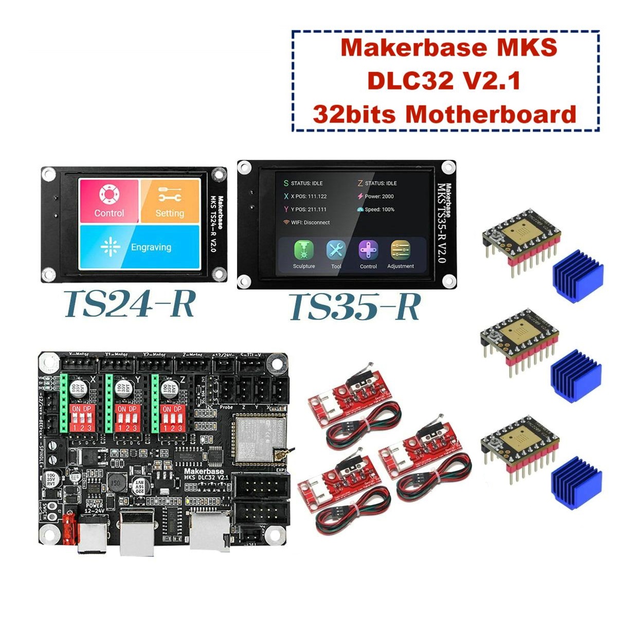 Makerbase MKS DLC32 V2.1 32 بت - مراجعة Lm8Uu Bearing وسعره
