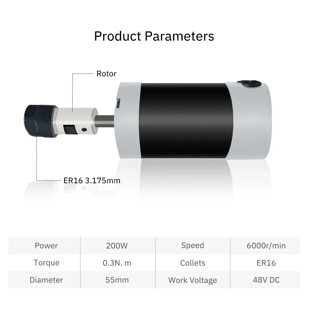 BLDC محرك المغزل بدون فرش 48 ف - مراجعة Water Cooled Spindle وسعره
