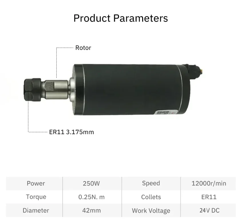 BLDC محرك المغزل بدون فرش 48 ف - مراجعة Water Cooled Spindle وسعره