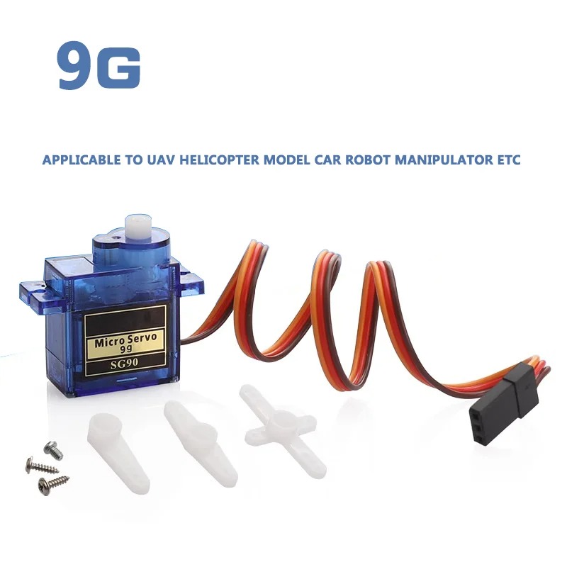 محرك سيرفو صغير SG90 9G بتروس  - مراجعة Servo 9G وسعره